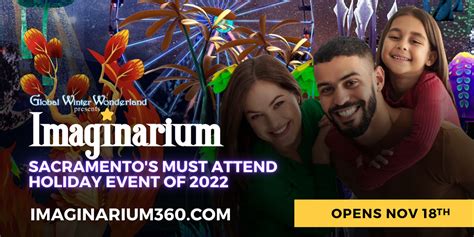 Imaginarium sacramento tickets - Imaginarium: Light Up the Night. Presented by Global Winter Wonderland at Cal Expo, Sacramento CA. Nov 18 2022. -. Jan 02 2023. Global Winter Wonderland. BUY TICKETS. Experience the original Light Up the Night! Action packed with more than 3 million lights, you'll venture through 15 acres of lights, mazes, rides, nightly shows, a fantasy zone ...
